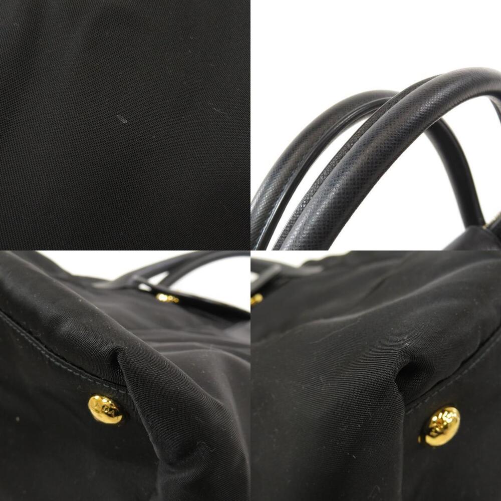 Prada Tessuto saffiano leather tote bag black - Picture 9 of 11